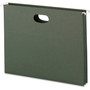 Smead Hanging Pockets with Full-Height Gusset, 1 Section, 1.75" Capacity, Letter Size, Straight Tabs, Standard Green, 25/Box Product Image 