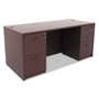 Alera Valencia Series Full Pedestal File, Left or Right, 2 Legal/Letter-Size File Drawers, Mahogany, 15.63" x 20.5" x 28.5" Product Image 
