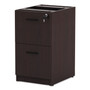 Alera Valencia Series Full Pedestal File, Left or Right, 2 Legal/Letter-Size File Drawers, Mahogany, 15.63" x 20.5" x 28.5" Product Image 
