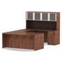 Alera Valencia Series Full Pedestal File, Left/Right, 2 Legal/Letter-Size File Drawers, Modern Walnut, 15.63" x 20.5" x 28.5" Product Image 