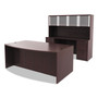 Alera Valencia Series Full Pedestal File, Left or Right, 2 Legal/Letter-Size File Drawers, Espresso, 15.63" x 20.5" x 28.5" Product Image 