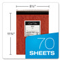 Ampad Gold Fibre Retro Wirebound Writing Pads, Wide/Legal and Quadrille Rule, Red Cover, 70 White 8.5 x 11.75 Sheets Product Image 
