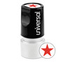 Universal Round Message Stamp, STAR, Pre-Inked/Re-Inkable, Red Product Image 