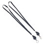 Advantus Lanyards with Retractable ID Reels, Metal Split Ring Fastener, 34" Long, Black, 12/Pack Product Image 