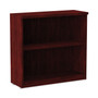 Alera Valencia Series Bookcase, Two-Shelf, 31.75w x 14d x 29.5h, Mahogany Product Image 