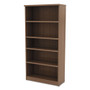 Alera Valencia Series Bookcase, Five-Shelf, 31.75w x 14d x 64.75h, Modern Walnut Product Image 