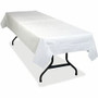 Tablemate Table Set Poly Tissue Table Cover - 108" Length x 54" Width - Poly, Tissue - White - 6 / Pack - (TBLPT549WH) Product Image 