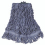 Rubbermaid Commercial Super Stitch Blend Mop Head, Medium, Cotton/Synthetic, Blue, 6/Carton RCPD212BLU Product Image 