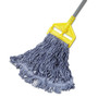 Rubbermaid Commercial Super Stitch Blend Mop Head, Medium, Cotton/Synthetic, Blue, 6/Carton RCPD212BLU Product Image 