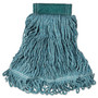 Super Stitch Blend Mop Head, Medium, Cotton/synthetic, Green, 6/carton (RCPD252GRE) Product Image 