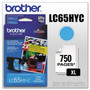 Brother LC65HYC Innobella High-Yield Ink, 750 Page-Yield, Cyan Product Image 
