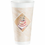 Dart ThermoGlaze 20 oz Design Insulated Foam Cups - 20 fl oz - White - Foam - Hot Drink, Cold Drink - 25/Bag - 20 / Carton - (DCC20X16G) Product Image 