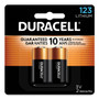 Duracell Specialty High-Power Lithium Battery, 123, 3 V, 2/Pack Product Image 