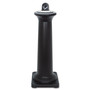 Rubbermaid Commercial GroundsKeeper Tuscan Receptacle, 22.05 gal, 13 dia x 38.38h, Black Product Image 