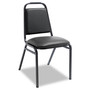 Alera Padded Steel Stacking Chair, Supports Up to 250 lb, 18.5" Seat Height, Black Seat, Black Back, Black Base, 4/Carton Product Image 