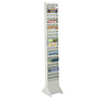 Safco Steel Magazine Rack, 23 Compartments, 10w x 4d x 65.5h, Gray Product Image 