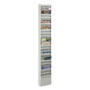 Safco Steel Magazine Rack, 23 Compartments, 10w x 4d x 65.5h, Gray Product Image 