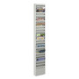Safco Steel Magazine Rack, 23 Compartments, 10w x 4d x 65.5h, Gray Product Image 