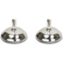Tatco Bell-shaped Weight Base for Stanchion - Stainless Steel Post - Black Rope Attachment - Chrome Product Image 