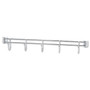 Alera Hook Bars For Wire Shelving, Five Hooks, 24" Deep, Silver, 2 Bars/Pack Product Image 