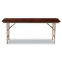 Alera Wood Folding Table, Rectangular, 71.88w x 17.75d x 29.13h, Mahogany Product Image 