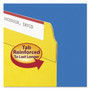 Smead Colored 1/3 Tab Cut Letter Recycled Top Tab File Folder - 8 1/2" x 11" - 3/4" Expansion - Top Tab Location - Assorted Tab Position - 11 pt. - (SMD11641) Product Image 