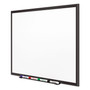 Quartet DuraMax Classic Whiteboard - 96" (8 ft) Width x 48" (4 ft) Height - White Porcelain Surface - Black Aluminum Frame - Rectangle - Horizontal/Vertical Product Image 