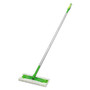 Swiffer Sweeper Mop, 10 x 4.8 White Cloth Head, 46" Green/Silver Aluminum/Plastic Handle, 6/Carton Product Image 