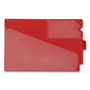 Pendaflex Colored Poly End Tab "Out" Guides, 1/3-Cut: Center Position, For Letter Size Files, Red, 50/Box Product Image 