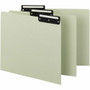 Smead Filing Guides with Blank Tab - Blank Assorted Tab(s) - Letter - Gray Pressboard, Green Divider - Metal Tab(s) - 100% Recycled Product Image 