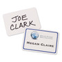 Avery Flexible Adhesive Name Badge Labels, 3.38 x 2.33, White/Blue Border, 40/Pack Product Image 