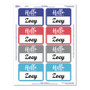 Avery Flexible Adhesive Name Badge Labels, "Hello", 3 3/8 x 2 1/3, Assorted, 120/PK Product Image 