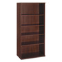 Bush Series C Collection Bookcase, Five-Shelf, 35.63w x 15.38d x 72.78h, Hansen Cherry Product Image 