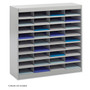 Safco Steel/Fiberboard E-Z Stor Sorter, 36 Compartments, 37.5 x 12.75 x 36.5, Gray Product Image 