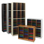 Steel/Fiberboard Literature Sorter, 72 Compartments, 32.25 x 13.5 x 75, Black (SAF7131BL) Product Image 