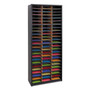Steel/Fiberboard Literature Sorter, 72 Compartments, 32.25 x 13.5 x 75, Black (SAF7131BL) Product Image 