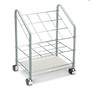Safco Wire Roll/Files, 12 Compartments, 18w x 12.75d x 24.5h, Gray Product Image 