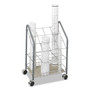 Safco Wire Roll/Files, 12 Compartments, 18w x 12.75d x 24.5h, Gray Product Image 