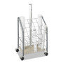 Safco Tabular Steel Wire Roll File - 3.75" Roll Diameter Supported - Locking Casters - Gray - Steel - (SAF3091) Product Image 
