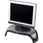 Fellowes Smart Suites Corner Monitor Riser, For 21" Monitors, 18.5" x 12.5" x 3.88" to 5.13", Black/Clear Frost, Supports 40 lbs (FEL8020101) View Product Image