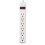Innovera Power Strip, 6 Outlets, 6 ft Cord, Ivory Product Image 