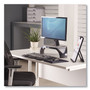 Fellowes Smart Suites Corner Monitor Riser, For 21" Monitors, 18.5" x 12.5" x 3.88" to 5.13", Black/Clear Frost, Supports 40 lbs Product Image 