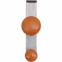Alba Double Peg Garment Holder - 2 Pegs - 7.8" Height x 2.4" Width - for Garment - Silver, Brown Product Image 