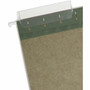 Smead TUFF 1/3 Tab Cut Letter Recycled Hanging Folder - 8 1/2" x 11" - Top Tab Location - Assorted Tab Position - 11 pt. - Standard Green Product Image 