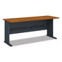 Bush Enterprise Collection Double Pedestal Desk, 70.13" x 28.63" x 29.75", Harvest Cherry, (Box 2 of 2) Product Image 