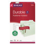 Smead Recycled Pressboard Fastener Folders, 1" Expansion, 2 Fasteners, Legal Size, Gray-Green Exterior, 25/Box Product Image 