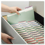 Smead Recycled Pressboard Fastener Folders, 1" Expansion, 2 Fasteners, Legal Size, Gray-Green Exterior, 25/Box Product Image 
