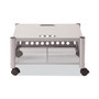 Vertiflex Underdesk Machine Stand, Metal, 2 Shelves, 90 lb Capacity, 21.5" x 17.88" x 11.5", Matte Gray Product Image 