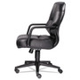HON Pillow-Soft 2090 Series Leather Managerial Mid-Back Swivel/Tilt Chair, Supports 300 lb, 16.75" to 21.25" Seat Height, Black (HON2092SR11T) View Product Image