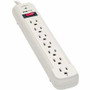 Tripp Lite series Economical AC 7-Outlet Surge Protector - Gray - NEMA 5-15P - 7 x NEMA 5-15R - 1800 VA - 1080 J Product Image 